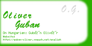 oliver guban business card